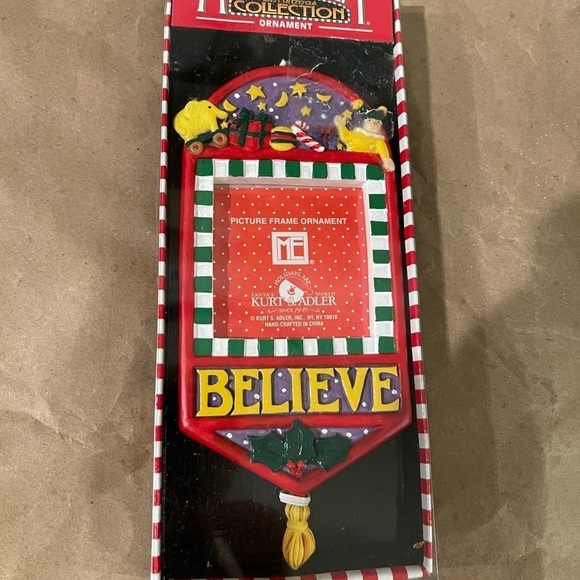 Mary Engelbreit Kurt Adler Picture Frame Ornament - Believe